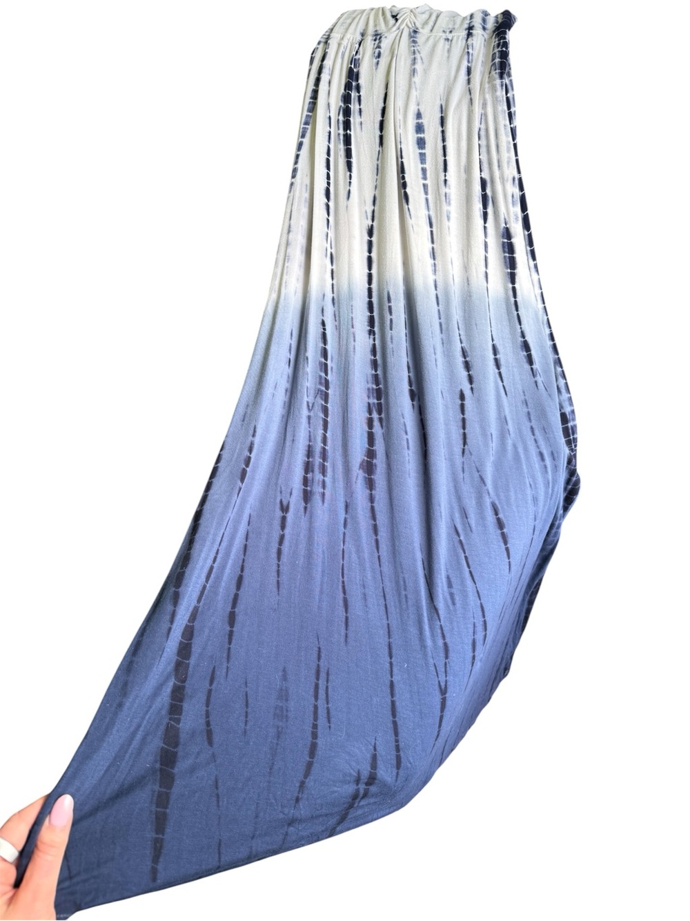 Xhilaration Ombré Blue & White Tie-Dye V-Neck Maxi Dress size small - Picture 4 of 7